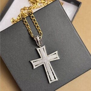 Men’s Stainless steel  Cross Pendant Necklace